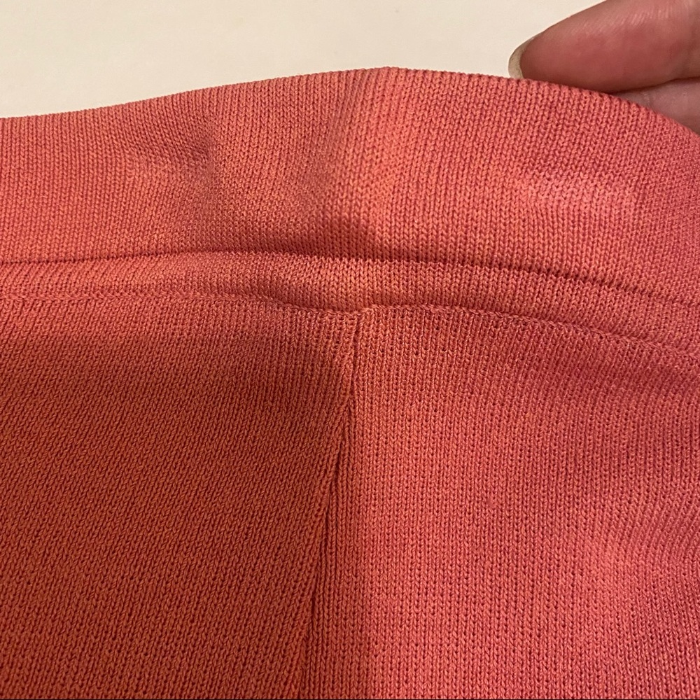Vintage Peck & Peck muted pink long knit maxi skirt with slit M - Picture 8 of 15